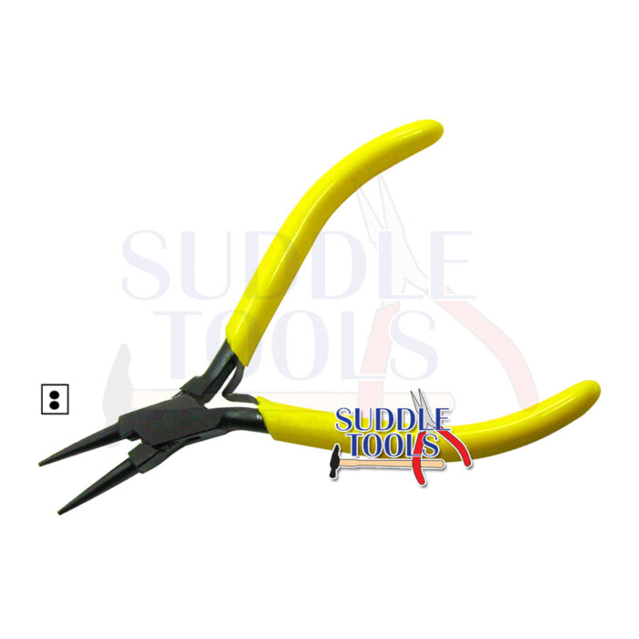 S-201-BK SUPER FINE BLACK ROUND NOSE PLIERS 115MM WITH PVC GRIP
