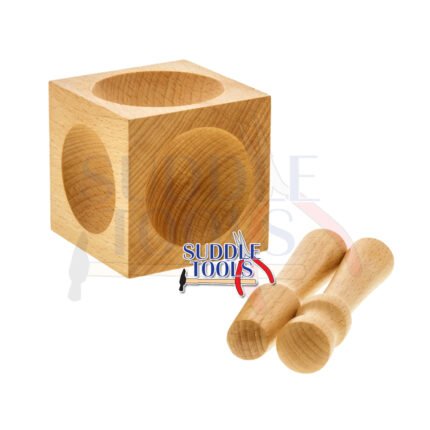 S-760-DOMING-DAPPING-BLOCK-WOTH-2-PUNCHES-WOODEN